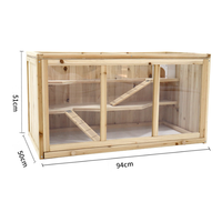 Cages pour animaux de compagnie en bois Hamster Caille Poulet Rudin Boîte d'élevage pour petit animal Logement