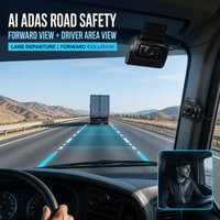 Caméra de véhicule 4G GPS à double objectif avec contrôle par application Wi-Fi, surveillance du conducteur ADAS, suivi de flotte BSD pour camions, bus et taxis