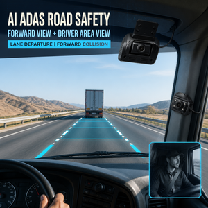 กล้องติดรถยนต์แบบเลนส์คู่ 4G GPS พร้อม WiFi ควบคุมผ่านแอพ ระบบ ADAS ตรวจสอบผู้ขับขี่ ระบบ BSD ติดตามยานพาหนะ สำหรับรถบรรทุก รถบัส รถแท็กซี่ และการใช้งานในกลุ่มรถ - Product Image 4