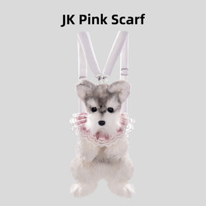 DUPAN Schnauzer Kawaii צעיף ורוד סימולציה באיכות גבוהה רך ממולא בפלאש בובת תרמיל מתנה ללוויה - Product Image 2