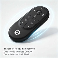Control Remoto para Ventilador de Techo LED IR RF433 de 11 Teclas JCXK, Control Remoto con Personalización OEM ODM