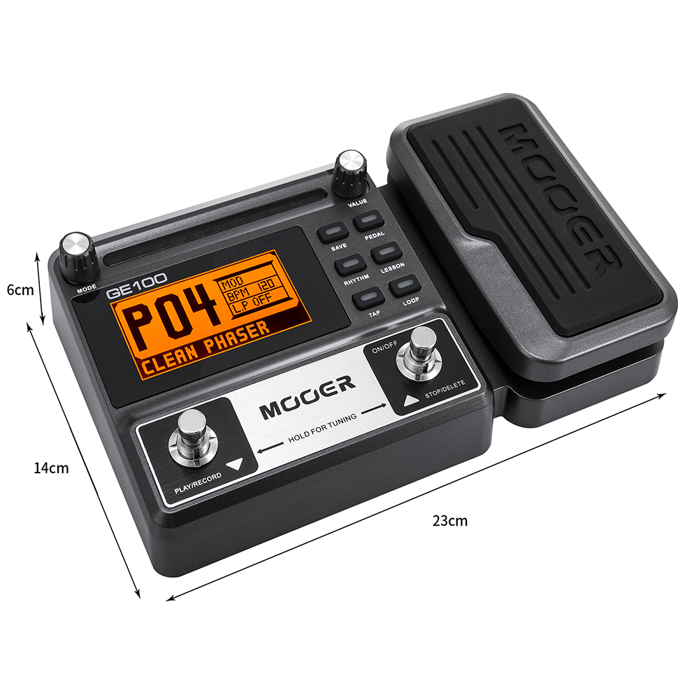 MOOER GE100 Multi Effects Pedal with Loop & Drum Machine