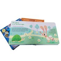 Livre de contes de bandes dessinées anglaises pour enfants, haute qualité, impression de livre à couverture rigide, personnalisé en couleur