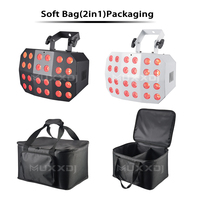 Muxxdj Projecteur Wash LED Rechargeable sur Batterie 24*12W RGBWA+UV, Projecteur Par LED DJ sans Fil DMX pour Éclairage de Scène
