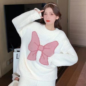Pigiama caldo autunno e inverno da <span class=keywords><strong>donna</strong></span> carino in pile di corallo con più tessuto di flanella di velluto Internet Hot Sweet - Product Image 3