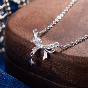 Collar de Plata 925 con Colgante de Llave y Candado, Símbolo del Amor Eterno, Regalo de Aniversario, Quinceañera, Venta al por Mayor - Product Image 1