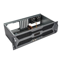 Boîtier de serveur monté en rack 3U, profondeur 250 mm, compatible avec carte mère MINI ITX, boîtier PC industriel avec ventilateurs de refroidissement
