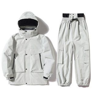 Femmes hommes hiver extérieur <span class=keywords><strong>Ski</strong></span> costume col montant coupe-vent imperméable solide motif fermeture à glissière transfrontalière nouveau Design - Product Image 1
