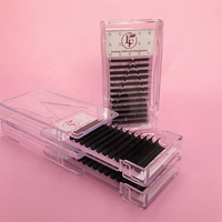 Ekstensi Bulu Mata Individual Handmade Natural Long Easy Fan Synthetic Hair Matte Black Volume Wholesale First Lash Cashmere