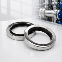 Joint d'étanchéité en PTFE à double lèvre en acier inoxydable Ceimin pour compresseur d'air, modèles CSL/CDL, gamme de tailles 52-54, certifié ISO9001