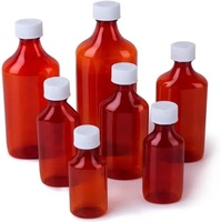 Bouteille graduée pour sirop aux fruits infusés, avec étiquettes personnalisées pour saveurs variées, idéale pour médicaments liquides