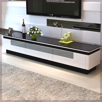 Combinaison meuble TV table basse rectangulaire personnalisée ensemble de meubles en verre trempé ensemble de combinaison simple et moderne pour salon