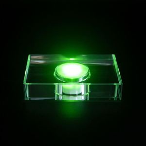 Factory Wholesale <b>Crystal</b> LED Night Light Base Custom Colorful Luminous Lamp Holder - Product Image 1
