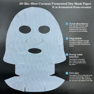Masque facial en biocellulose de noix de coco, bio, végétalien, 4D, matériaux secs, essence nourrissante en profondeur, beauté naturelle pour tous les types de peau - Product Image 2