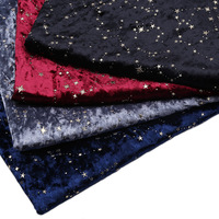 100% Polyester doux luxe velours tissu Stretch bronzant étoile feuille tissu imprimé pour les filles mode robe costume et rideau utilisation