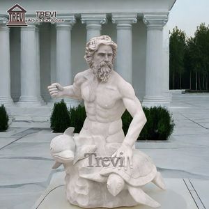 Наружная мраморная статуя Посейдона в греческом стиле в натуральную величину для продажи - Product Image 6