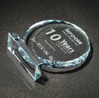 HDW Großhandel K9 Blanko Kristall-Trophäen Auszeichnungen Kundenspezifische 3D Laser gravierte Logo Glas-Trophäe