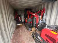 Mini-excavatrice de 0,97 tonne à oscillation zéro avec profondeur de 1837 mm, force de la benne de 8 KN, chenilles réglables de 760 à 920 mm