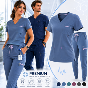 Uniformes Médicos Premium, Conjuntos de Uniformes Médicos, Uniformes de Enfermería, Elásticos y Transpirables, OEM ODM - Product Image 1