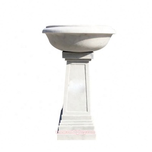 Cristo Iglesia Catedral Estatua de mármol Piedra tallada Fuente bautismal Lavabo Diseño intrincado Escultura de arte - Product Image 3