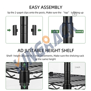 Étagère en fil métallique robuste de 42x18x72 pouces à 6 niveaux Organisateur de buanderie industrielle et étendoir Supports de stockage et étagères - Product Image 5