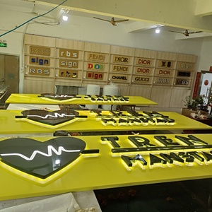 Letrero de Metal 3D Personalizado con Personajes Luminosos Alto Brillo Led Iluminado Letra 3D Signo Género Luz de Trabajo - Product Image 4