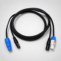 Câble d'extension d'alimentation 3C x 2,5 mm PowerCON vers XLR 3 broches DMX pour studio TV, scène et événements