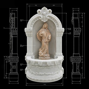 Décoration moderne pour la maison, <span class=keywords><strong>fontaine</strong></span> d'eau religieuse en pierre naturelle <span class=keywords><strong>de</strong></span> <span class=keywords><strong>petite</strong></span> taille pour l'intérieur, statue <span class=keywords><strong>de</strong></span> Marie, <span class=keywords><strong>fontaine</strong></span> <span class=keywords><strong>murale</strong></span> en marbre - Product Image 6