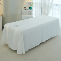 Ensemble de couvre-draps pour table de massage en microfibre douce Table de massage pour spa Drap plat ajusté élastique