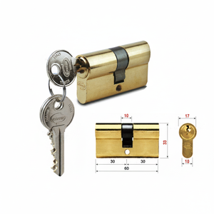 Serratura a Mortasa per Porte Cilindriche Sagomate 78mm, Serratura per Porte in Vetro con 3 Chiavi in Ottone 35X43 210Kd3543, Serratura a Pannello per Applicazioni su Porte Made in Italy - Product Image 2