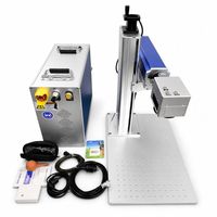 Machine de marquage laser fibre Jptech 2.5D 100W à refroidissement par air, marquage profond avec autofocus EZCAD3, prise en charge DXF/PLT/AI