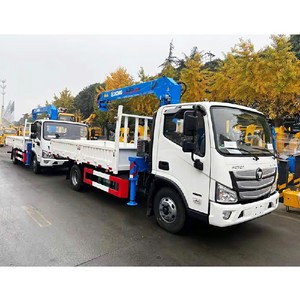 รถบรรทุก Foton 4x2 พร้อมเครน 3 ตัน 4 ตัน 5 ตัน เครนไฮดรอลิกแบบยืดหดได้ ติดตั้งบนรถบรรทุก เครนเคลื่อนที่สำหรับขาย - Product Image 1