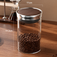 Pot de conservation hermétique en plastique PET avec couvercle à vis en ABS pour aliments secs, épices, noix, haricots, organisateur de cuisine domestique, OEM
