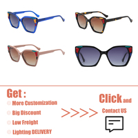 Lunettes de soleil tendance en acétate 2026, montures œil-de-chat laminées pour femmes, verres polarisés, protection UV, en stock, OEM