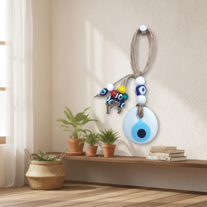 Objeto decorativo de adorno de vidrio EvilEye de 4 cm con símbolo protector - Product Image 3
