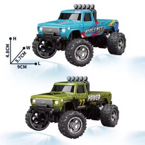 Dwi Dowellin 2.4Ghz Mini RC Racing Car 1/64 Scale Alloy Monster <b>Truck</b> <b>Remote</b> <b>Control</b> With Lights for Drifting 4x4 Feature" - Product Image 6