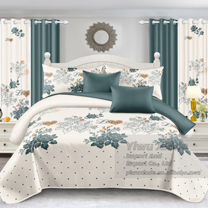 Ensemble <span class=keywords><strong>de</strong></span> literie <span class=keywords><strong>de</strong></span> haute qualité <span class=keywords><strong>de</strong></span> 13 pièces avec un nouveau design <span class=keywords><strong>de</strong></span> draps doux <span class=keywords><strong>et</strong></span> respirants, ainsi que des rideaux <span class=keywords><strong>et</strong></span> des couvre-lits - Product Image 4