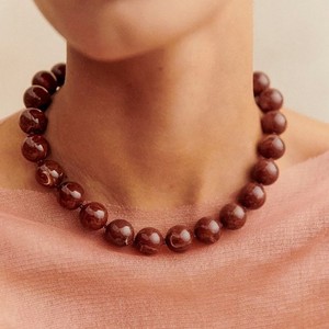 Collana Bohemien Rotonda con Perline in Resina, Collana Statement con Perle Grandi e Colorate per Donna, Gioielli alla Moda Leggeri - Product Image 2