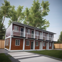 Maisons préfabriquées abordables Maison pliante Conteneur à deux étages Maison mobile modulaire dortoir préfabriqué