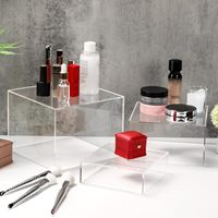 Usine en gros 6Pcs Party Buffet Risers Blanc Bijoux Gâteau Stand Acrylique Présentoir Boîtes Cube Riser pour la décoration de mariage
