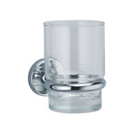 Support de gobelet en alliage de zinc de qualité supérieure, classique, antirouille, à fixation murale, finition chromée, accessoires pour salle de bain et hôtel, garantie 1 an