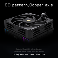 Lovingcool ARGB 120mm ventilateurs de refroidissement de PC à tour unique affichage de la température de l'ordinateur de jeu ventilateurs de refroidisseur de processeur en cuivre et en aluminium