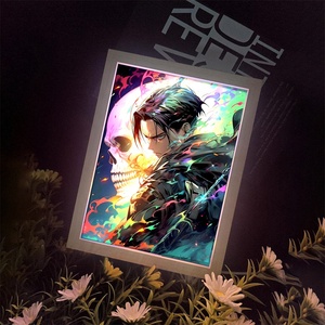 <span class=keywords><strong>Attaque</strong></span> sur Titan <span class=keywords><strong>Anime</strong></span> Figure Lumière Peinture Photo Cadre Levi Mikasa Action Collection Led Veilleuse De Noë<span class=keywords><strong>l</strong></span> 2024 Enfants Cadeaux - Product Image 2