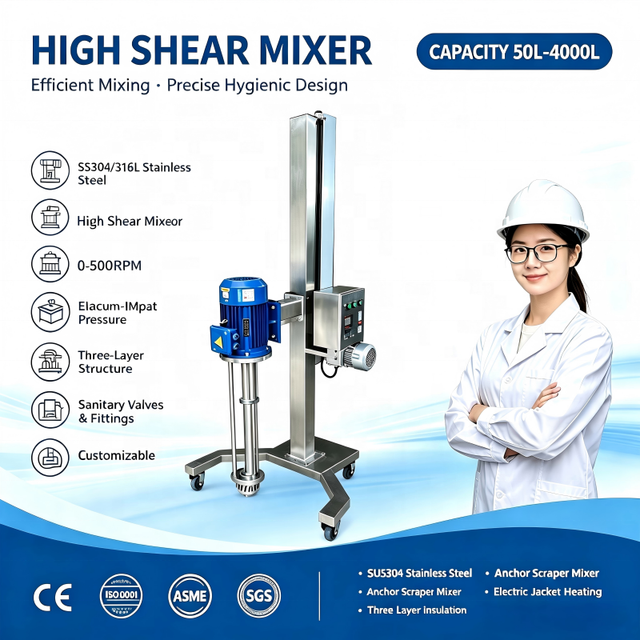 Electric High Shear Overhead Stirrer Paint Agitator Liquid Blender Soap Paste Mixer Mixing Machine