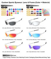 Lunettes de soleil de sport polarisées CE pour hommes, personnalisables avec logo, vente en gros d'usine