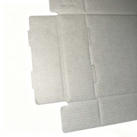 Boîte d'expédition en carton ondulé blanc, imprimée en offset, fabriquée avec des matériaux recyclés biodégradables et écologiques, pour l'envoi de colis par avion