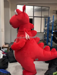 Costume de mascotte Dragon rouge 2m robe de dinosaure gonflable costumes tenue marche Costumes de mascotte pour la publicité gonflables - Product Image 4