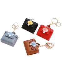 Vente Chaude Mini Porte-Monnaie en PU Couleur Bonbon avec Porte-clés et Décoration Ballon, Petit Charm de Sac pour Sac à Dos d'Enfants, Vente en Gros