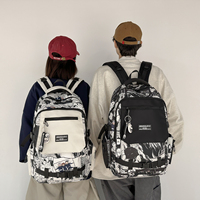 Sac à dos décontracté multi-poches en nylon imperméable, style streetwear, résistant à l'usure, pour étudiants, OEM ODM