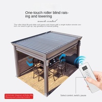 Pergola motorisée en aluminium, imperméable et résistante au soleil, avec stores latéraux à lamelles mobiles, pour véranda extérieure écologique